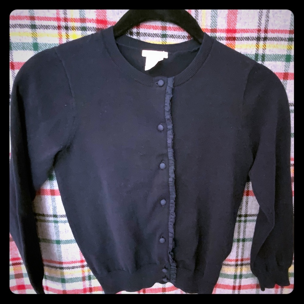 CREWCUTS (J Crew) Girls Navy Cotton Cardigan SZ L